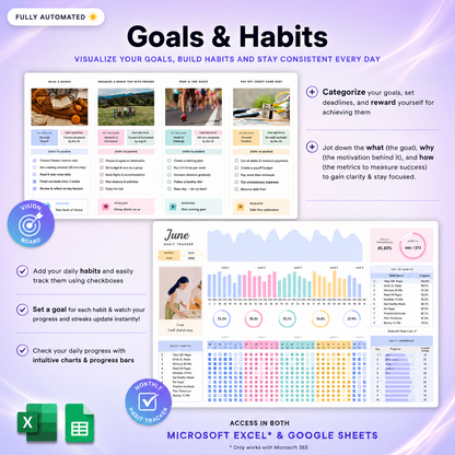 ADHD Life Planner for Google Sheets & Excel