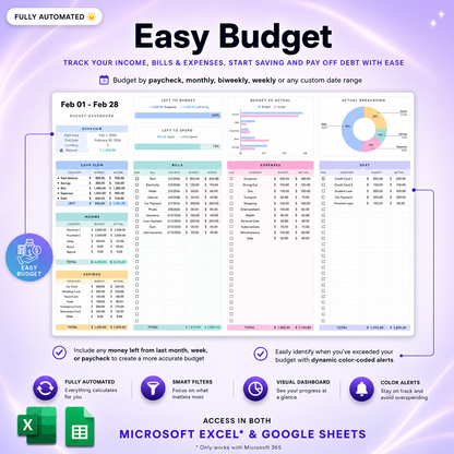 ADHD Life Planner for Google Sheets & Excel