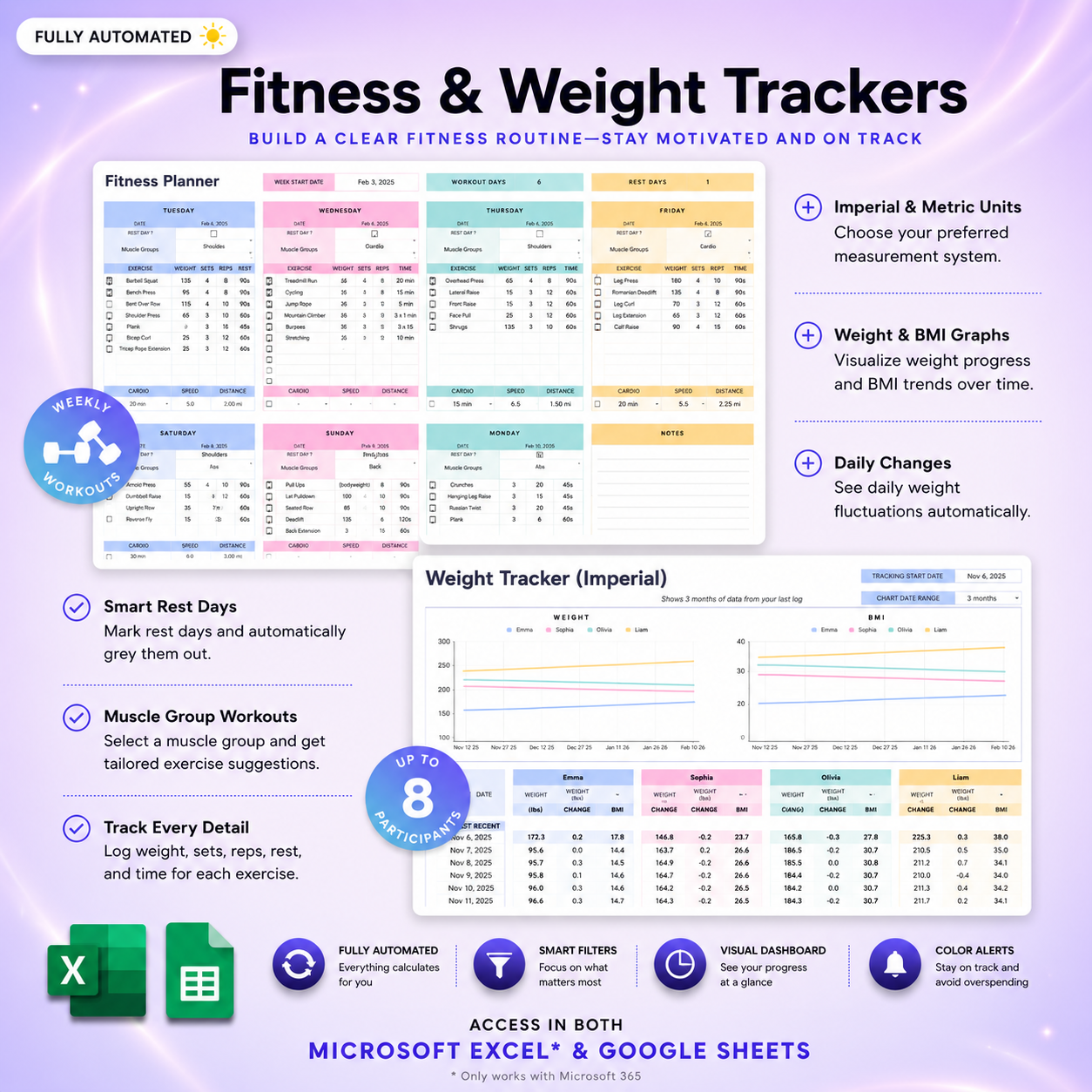 ADHD Life Planner for Google Sheets & Excel